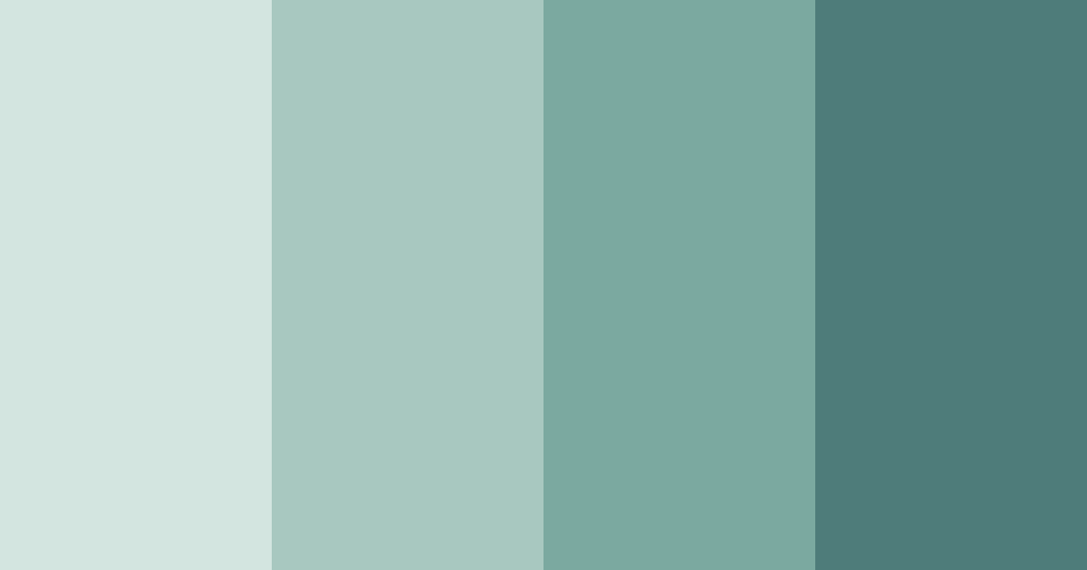 Download teal serenity color palette PNG image (landscape)