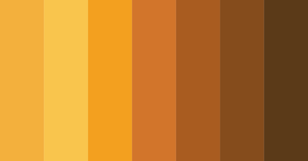 Download orange shades color palette PNG image (landscape)