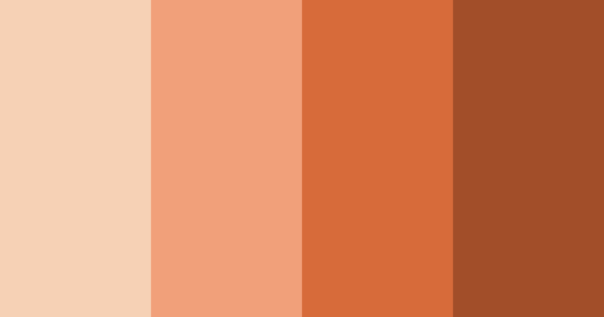 Download orange harmony color palette PNG image (landscape)