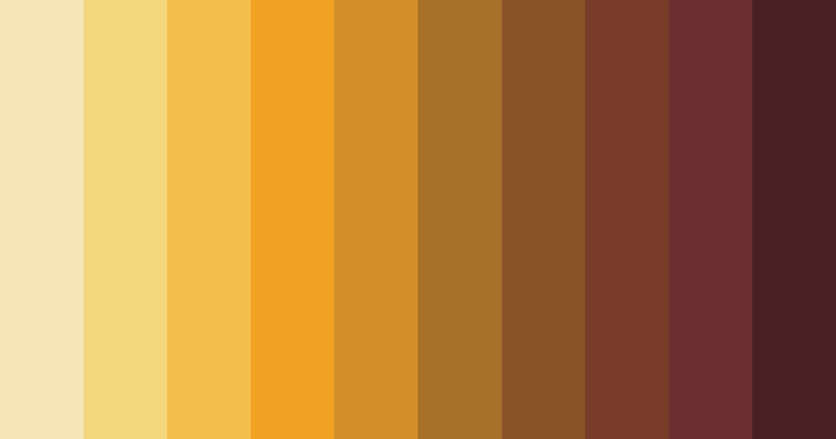 Download golden autumn ember color palette PNG image (landscape)
