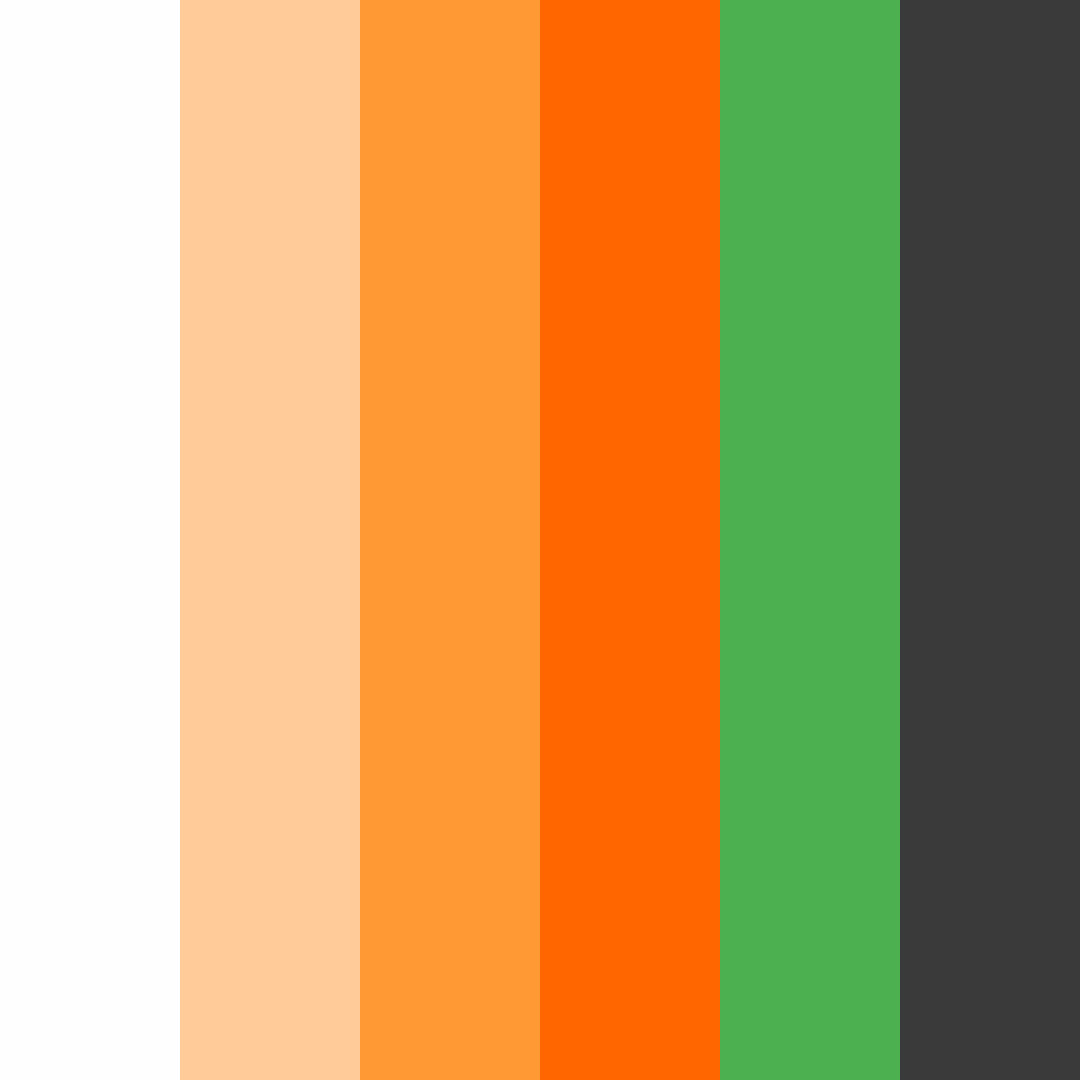 Download orange bouquet color palette PNG image (square)