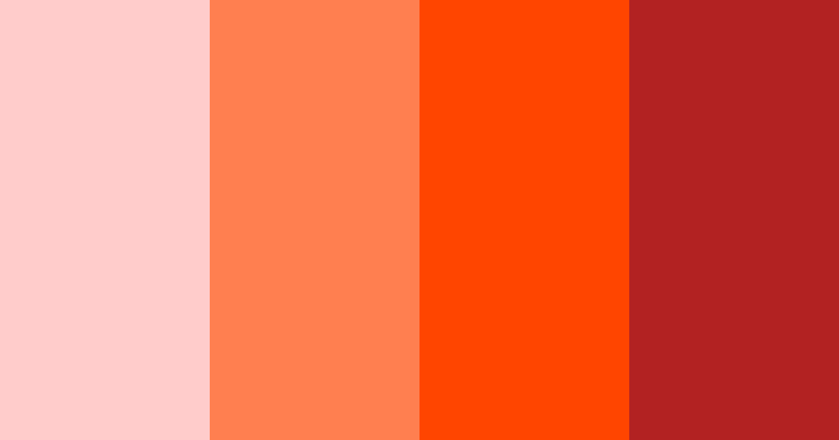 Download coral sunset color palette PNG image (landscape)