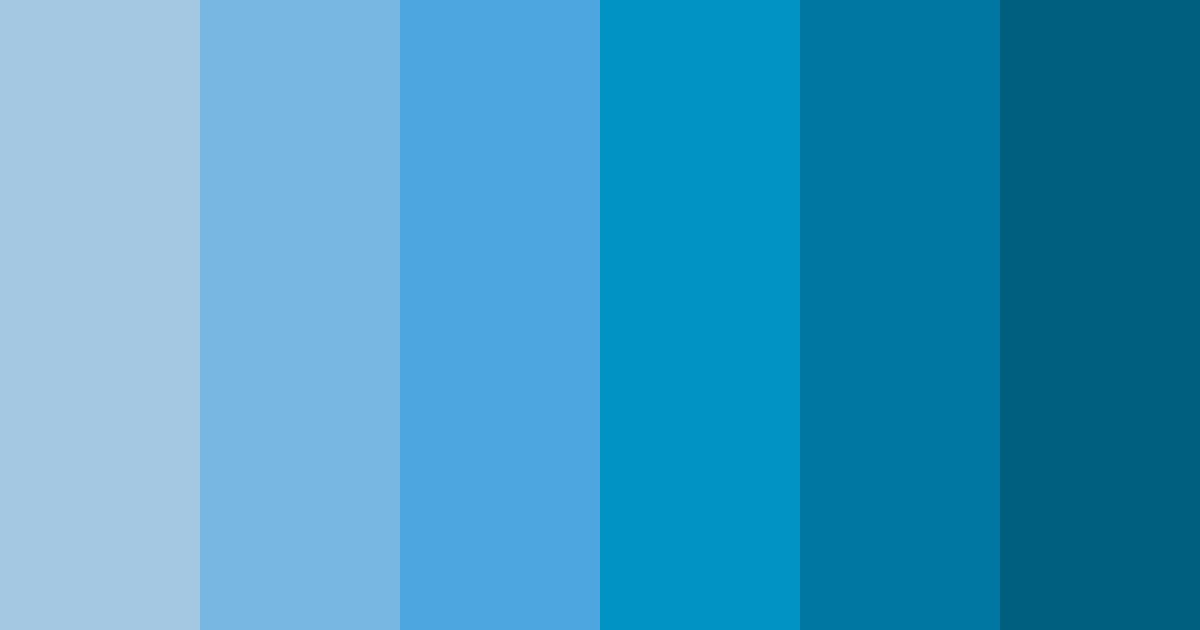Download shades of baby blue color palette PNG image (landscape)