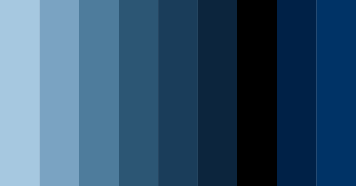 Download blue black color palette PNG image (landscape)