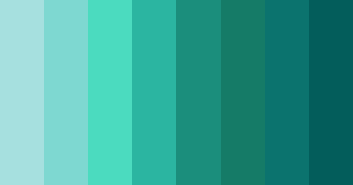 Download teal ocean color palette PNG image (landscape)