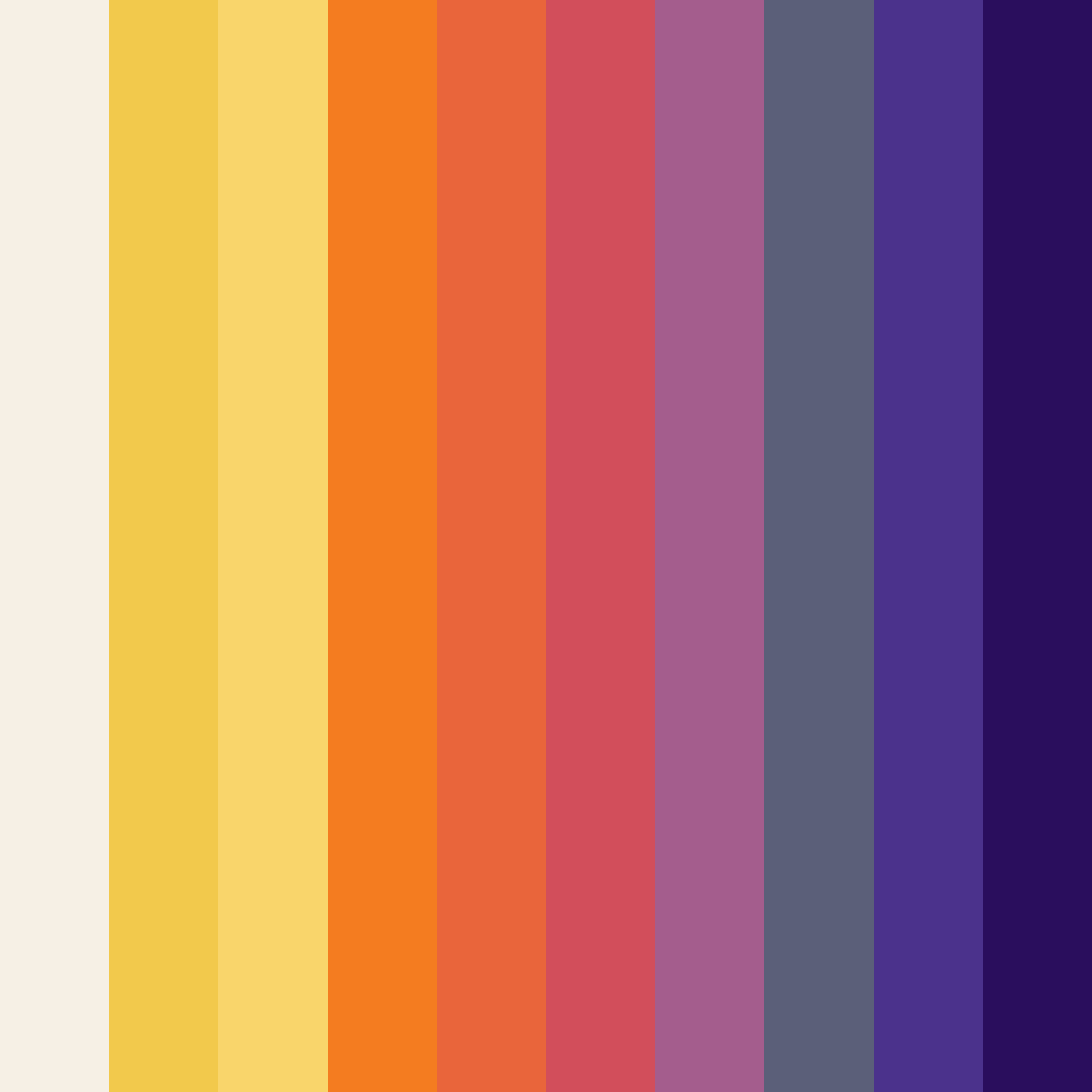 Download colorful orange color palette PNG image (square)