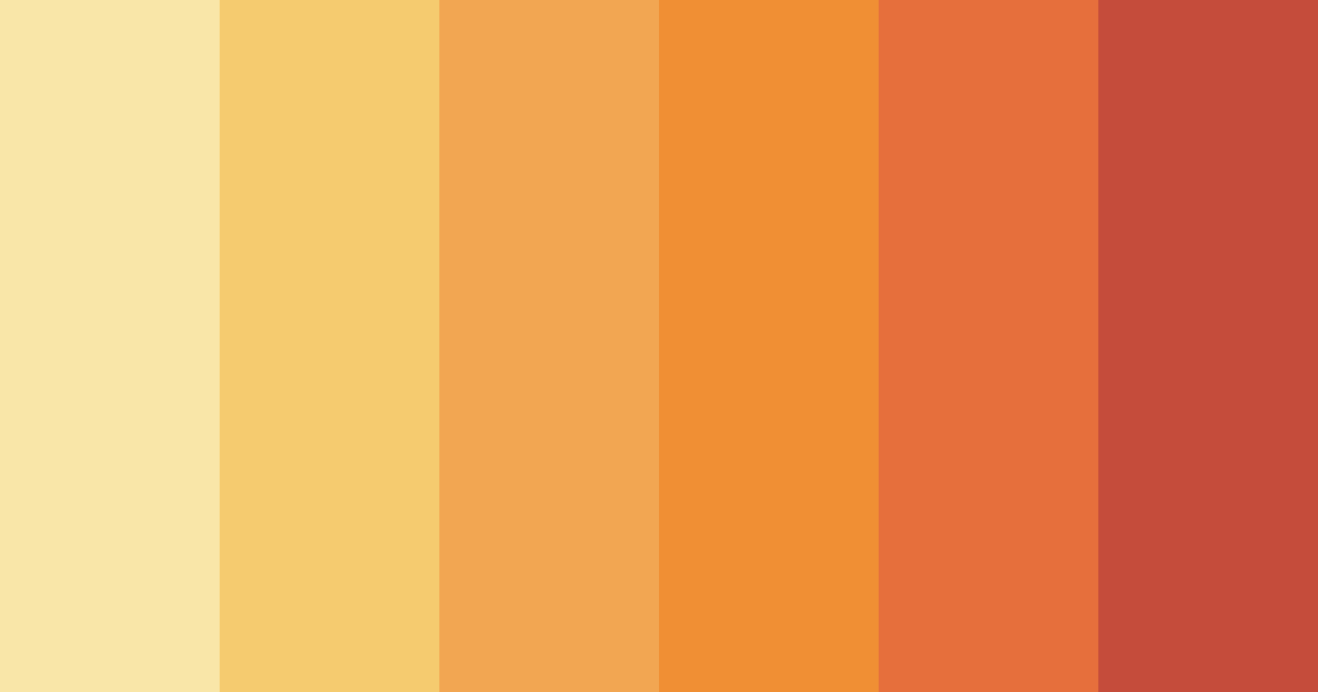 Download sunny orange color palette PNG image (landscape)