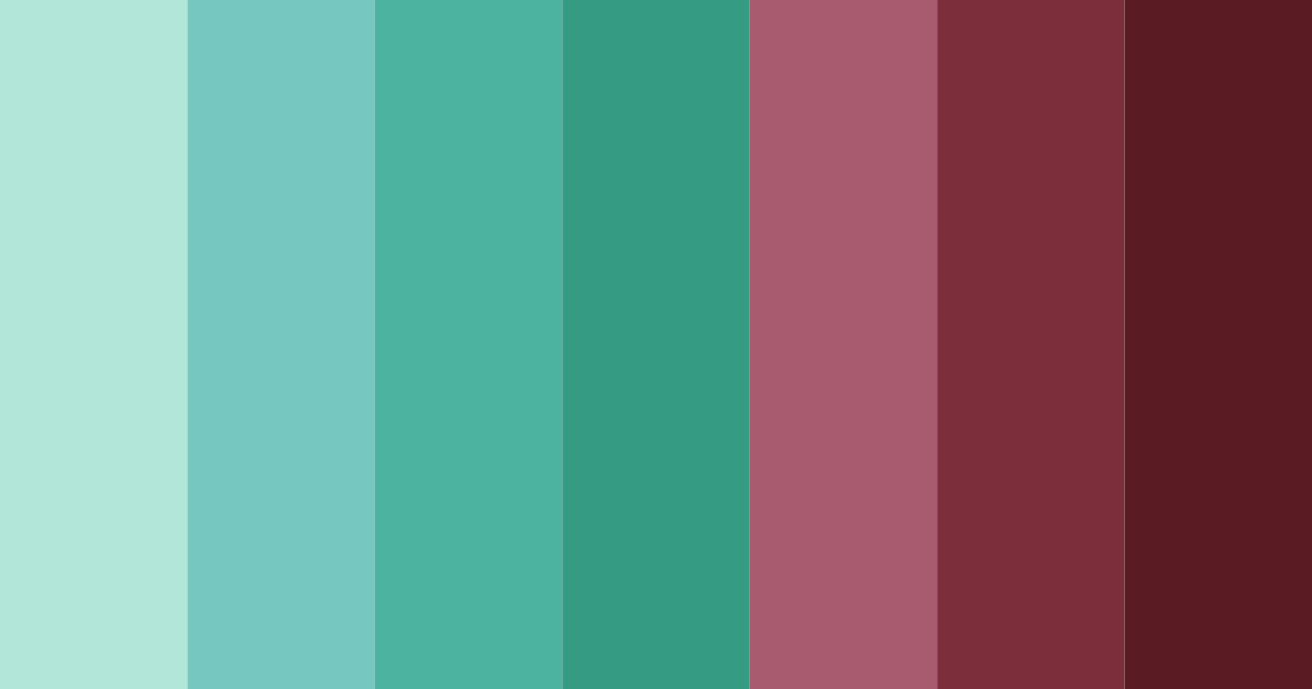 Download emerald burgundy harmony color palette PNG image (landscape)