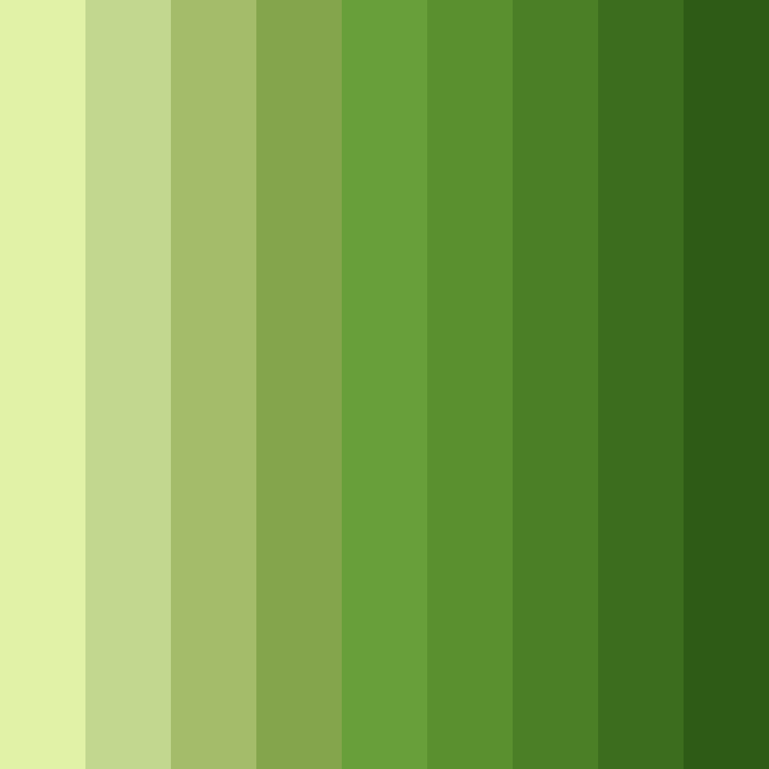 Download lush meadow greens color palette PNG image (square)
