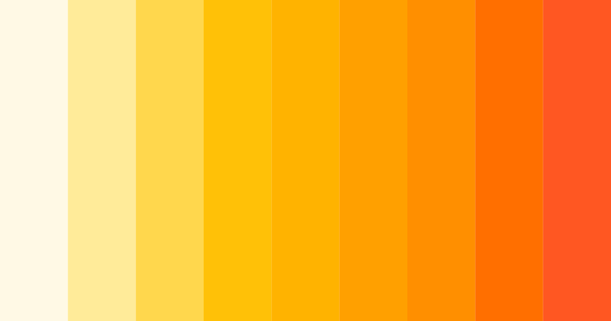 Download shades of yellow color palette PNG image (landscape)