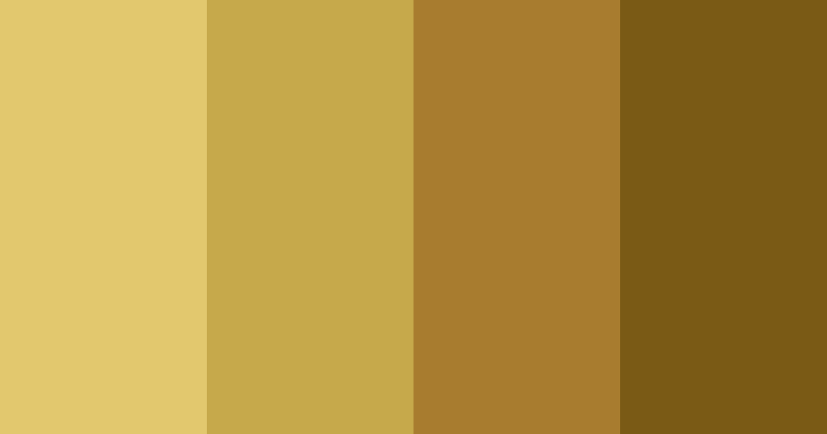 Download metallic gold color palette PNG image (landscape)