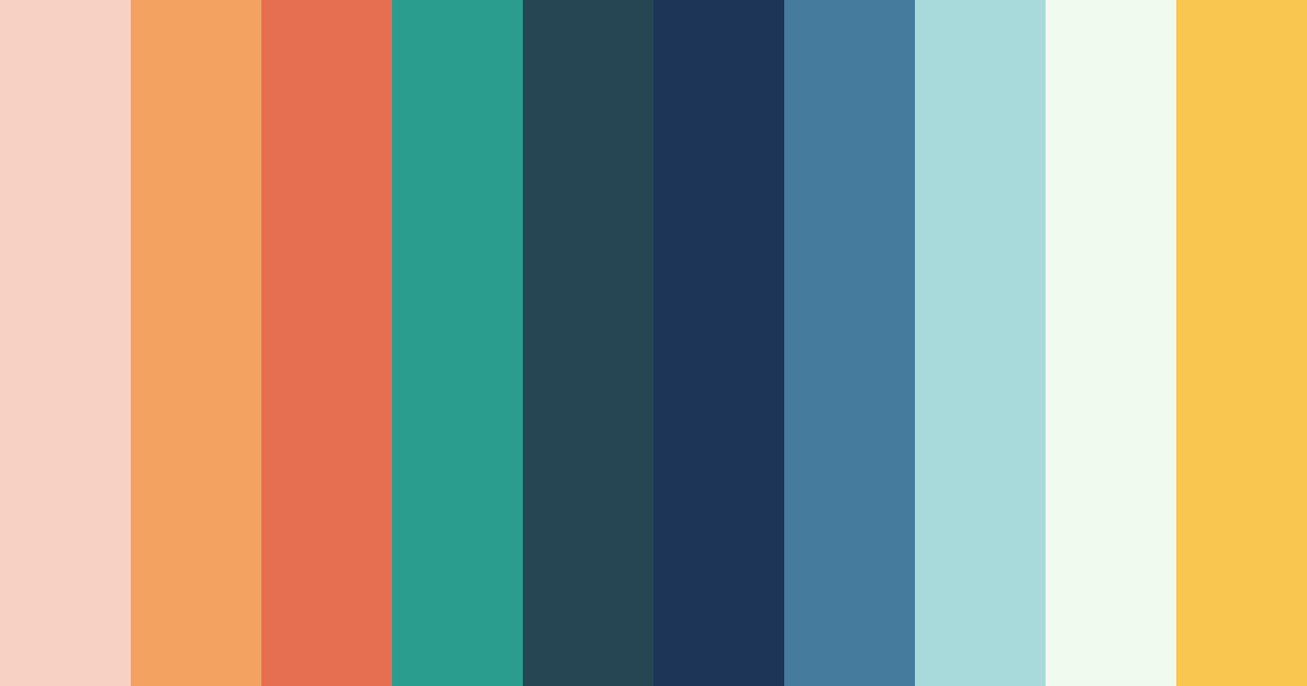 Download colorful rainbow color palette PNG image (landscape)