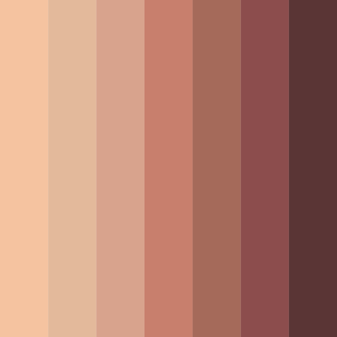 Download warm fox brown color palette PNG image (square)