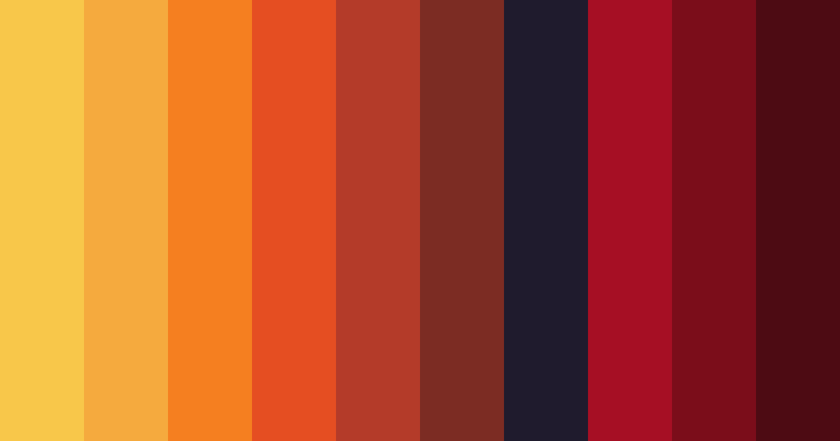 Download red and yellow flags color palette PNG image (landscape)