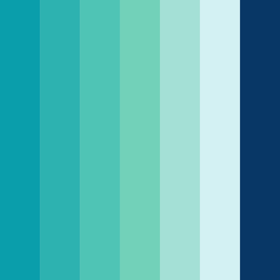 Download oceanic serenity color palette PNG image (square)