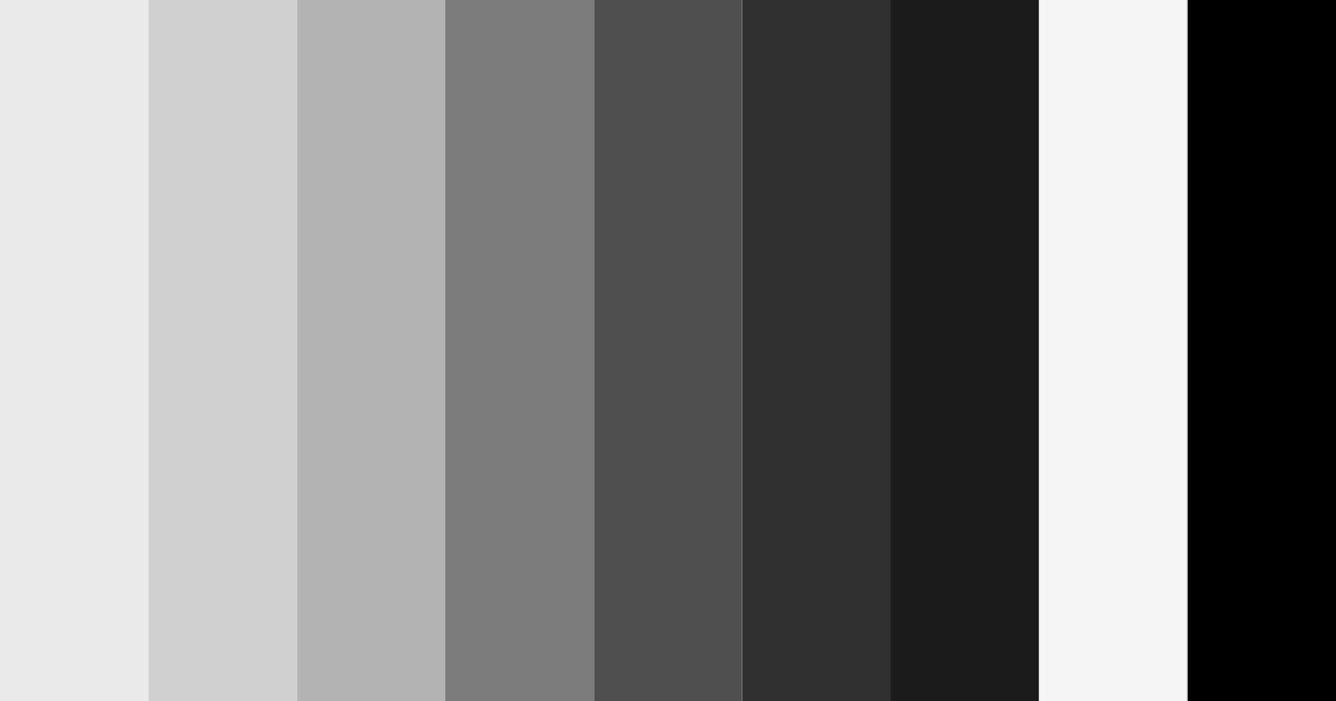 Download shades of black and white color palette PNG image (landscape)