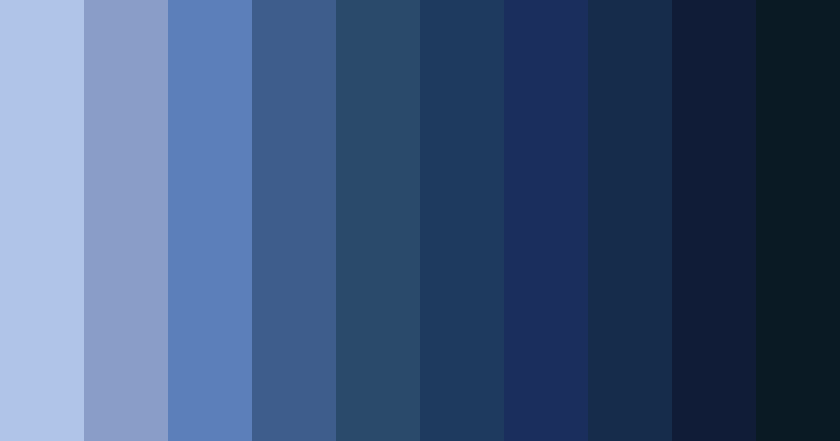 Download midnight cascade color palette PNG image (landscape)