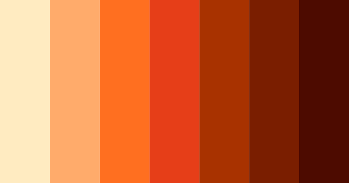 Download fiery orange color palette PNG image (landscape)