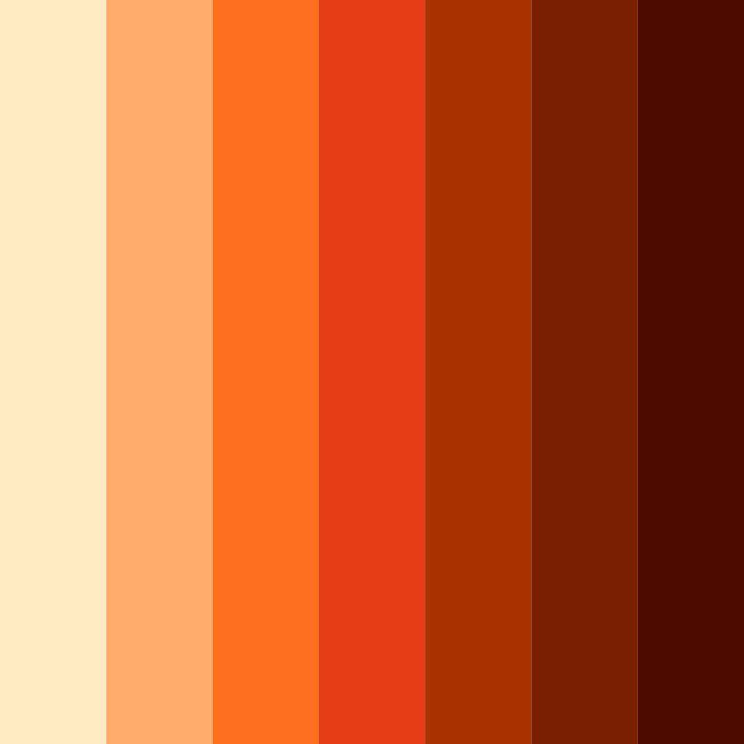 Download fiery orange color palette PNG image (square)
