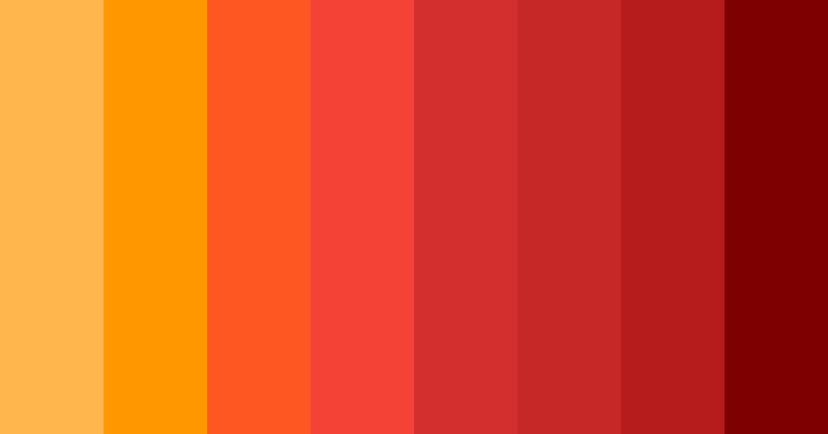 Download fiery orange color palette PNG image (landscape)
