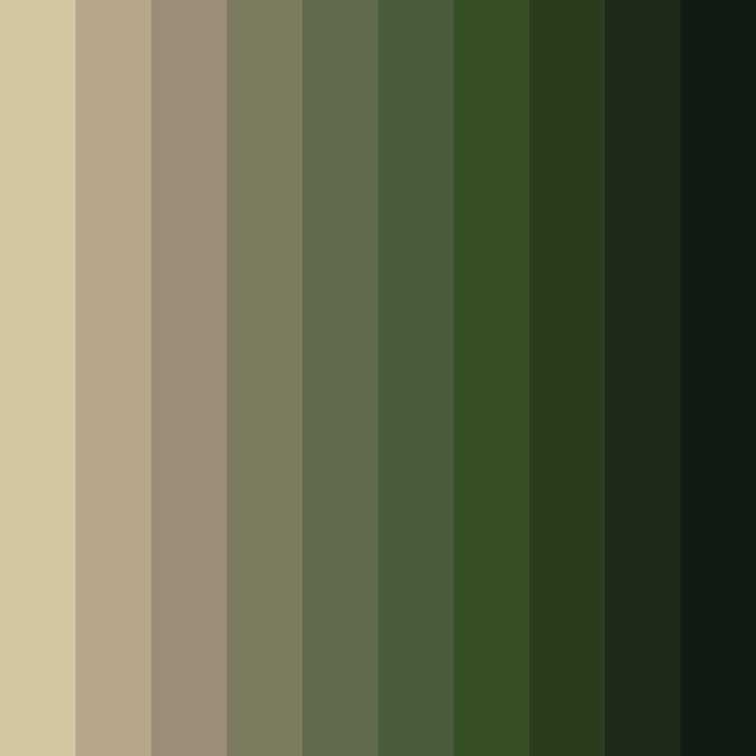 Download mossy woodland hues color palette PNG image (square)