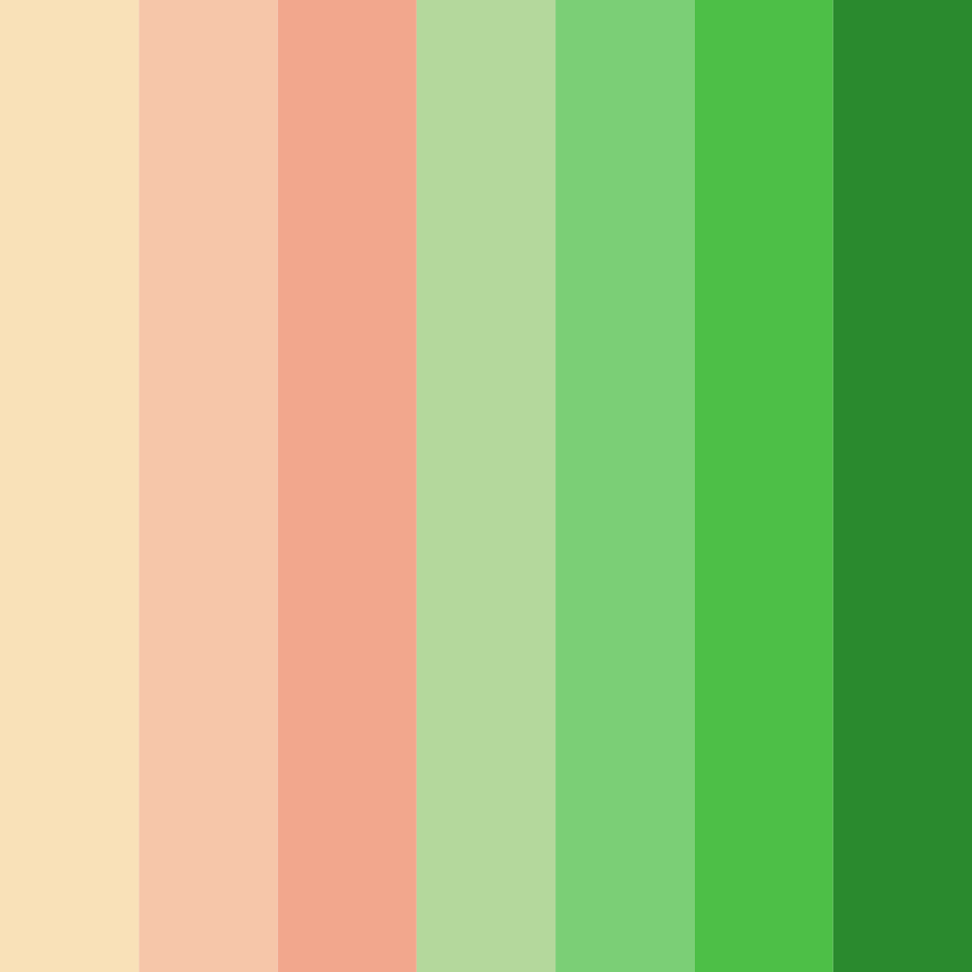 Download orange green color palette PNG image (square)