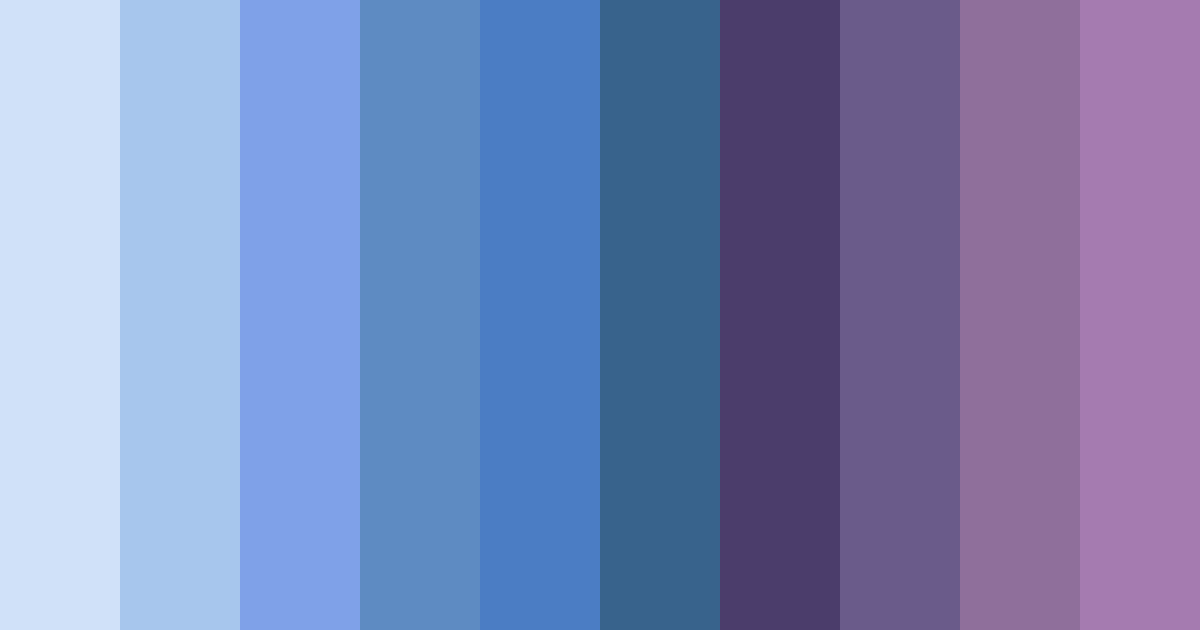 Download shades of blue and purple color palette PNG image (landscape)