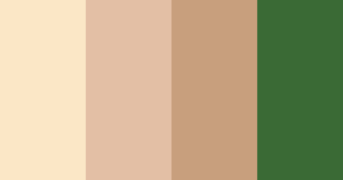Download light peach and dark green color palette PNG image (landscape)