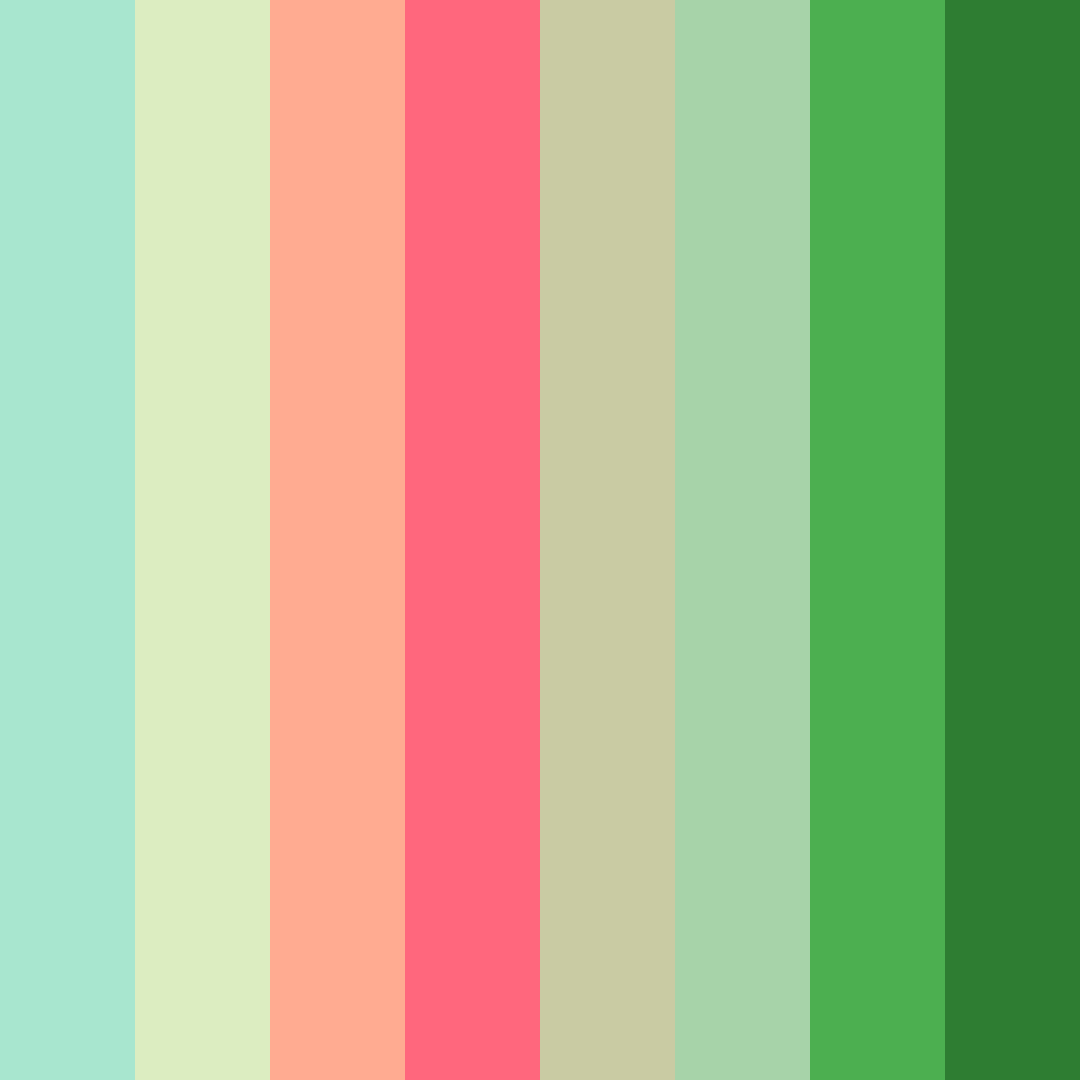 Download emerald serenity color palette PNG image (square)