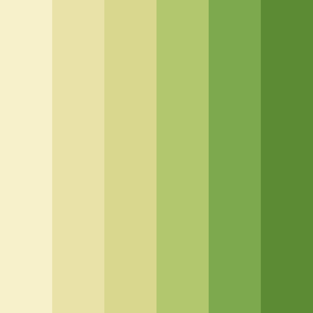 Download shades of green color palette PNG image (square)