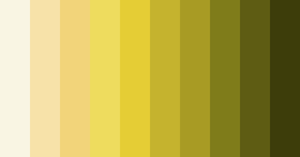 Download yellow shades color palette PNG image (landscape)