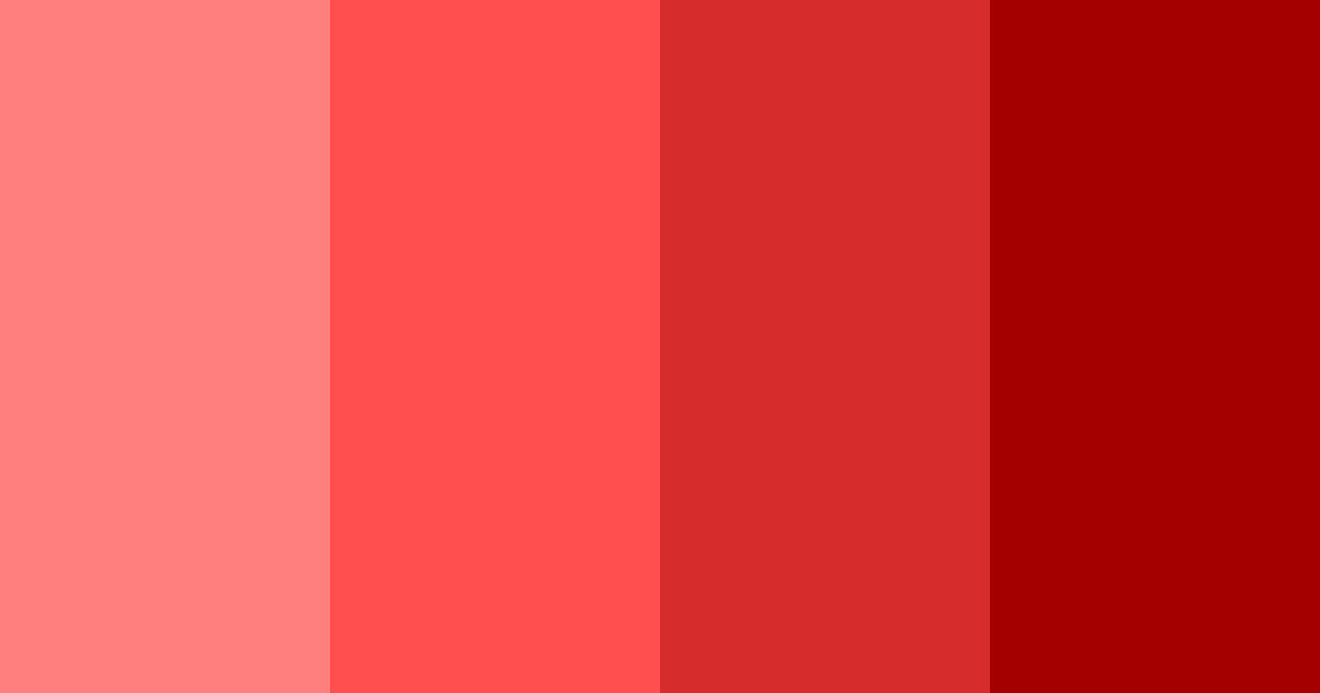 Download vibrant red color palette PNG image (landscape)