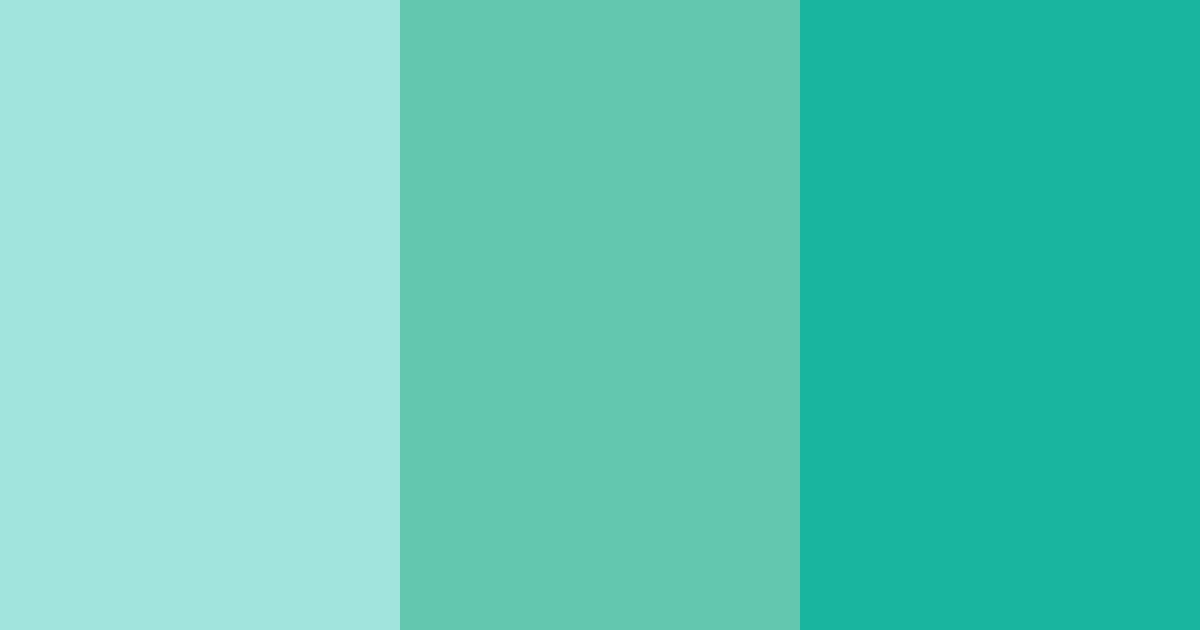 Download shades of teal color palette PNG image (landscape)