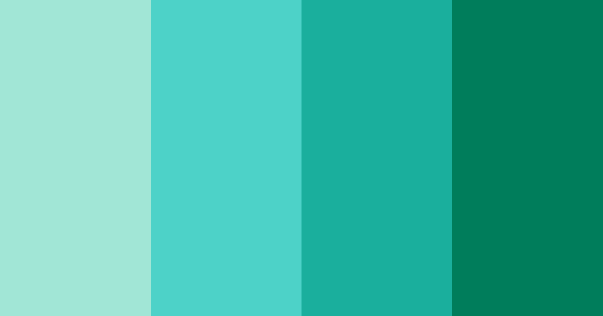 Download teal sea color palette PNG image (landscape)