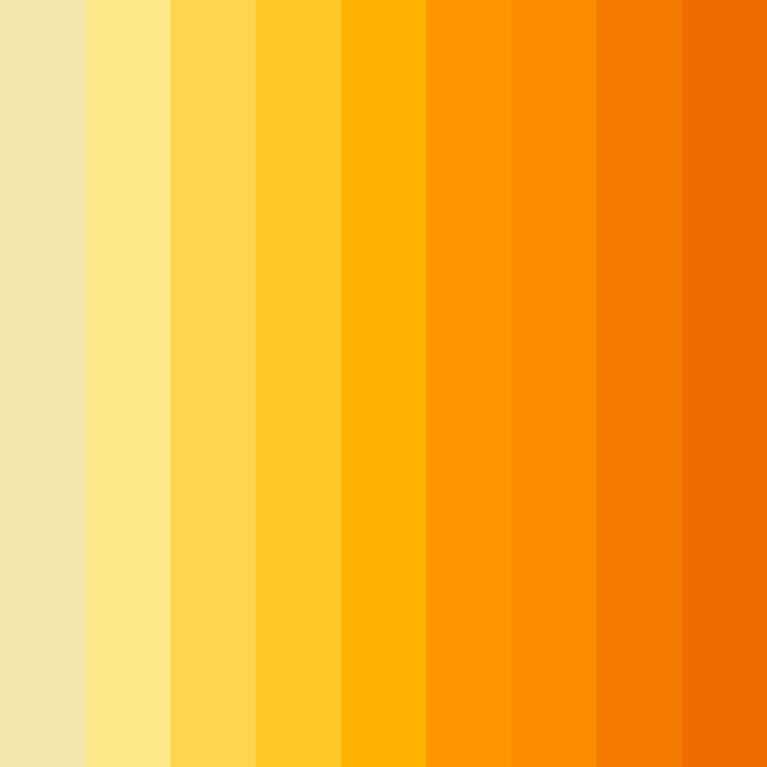 Download yellow sunset color palette PNG image (square)