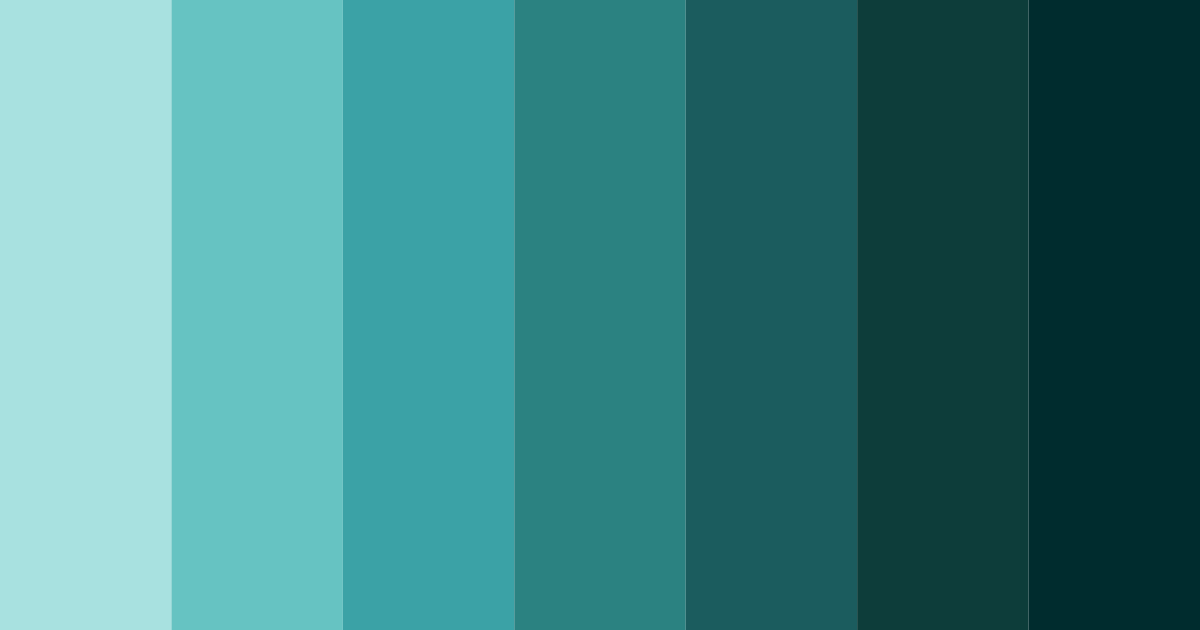 Download oceanic emeralds color palette PNG image (landscape)