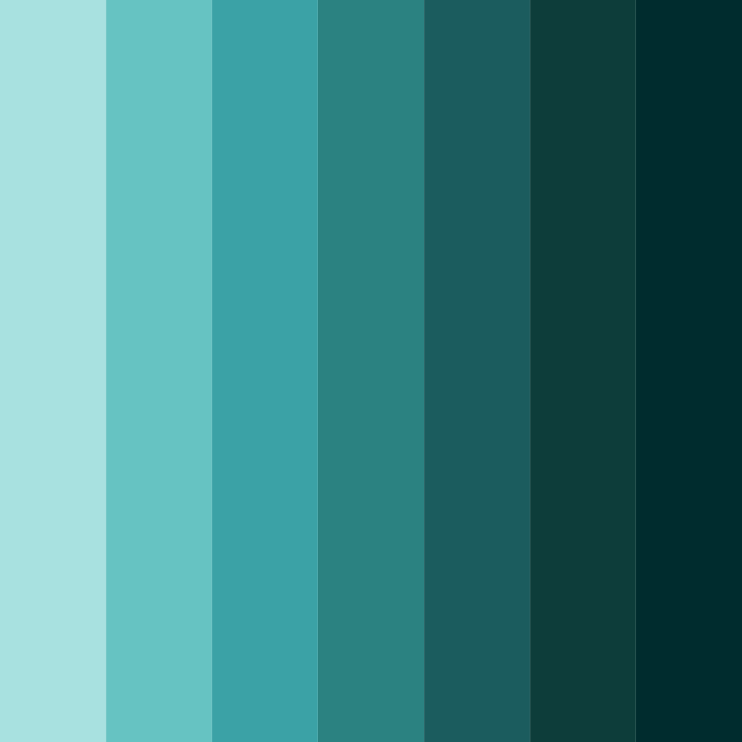 Download oceanic emeralds color palette PNG image (square)