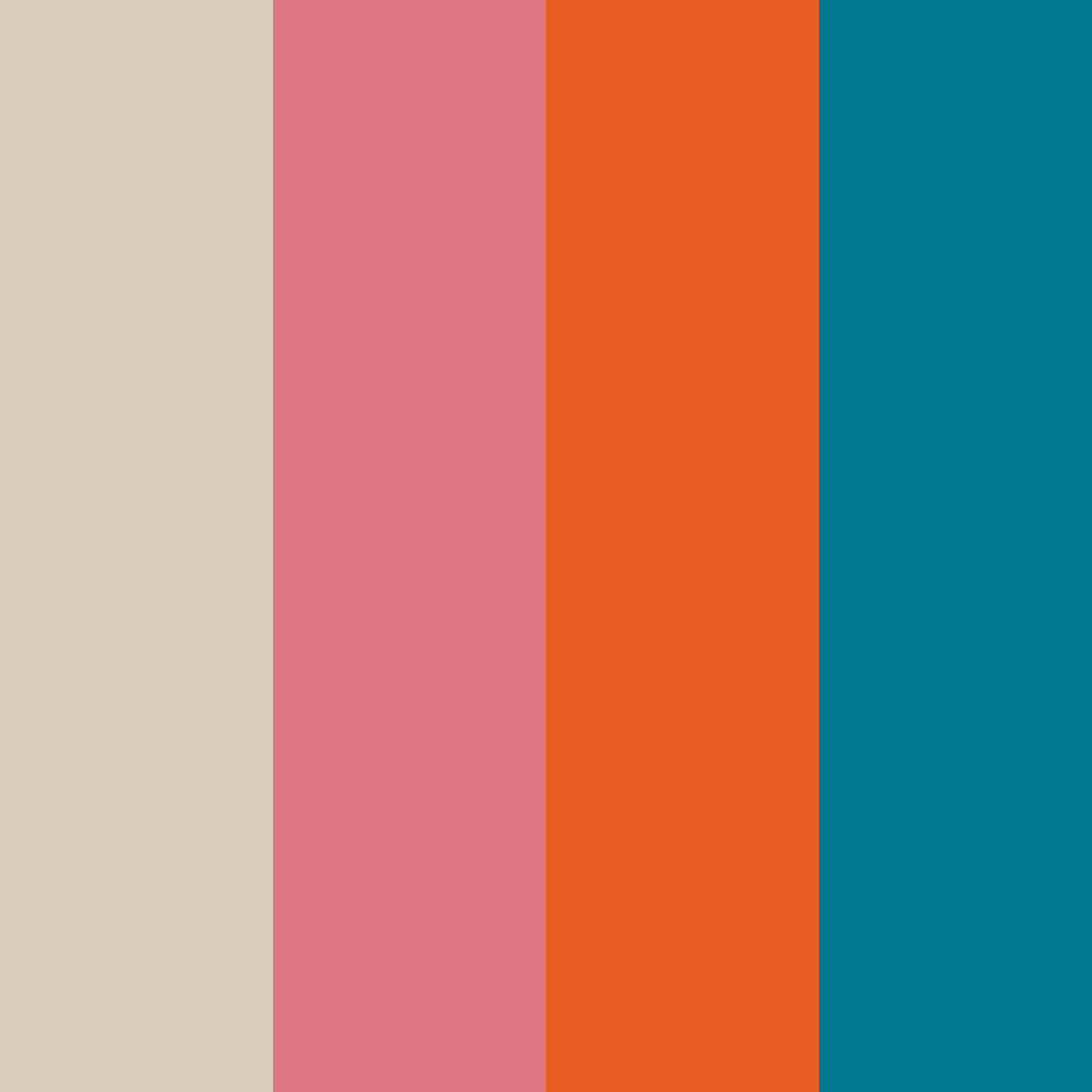 Download desert sunset color palette PNG image (square)