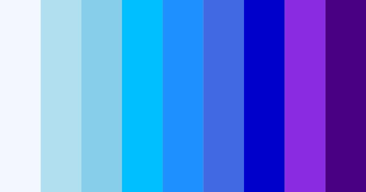 Download electric blue color palette PNG image (landscape)