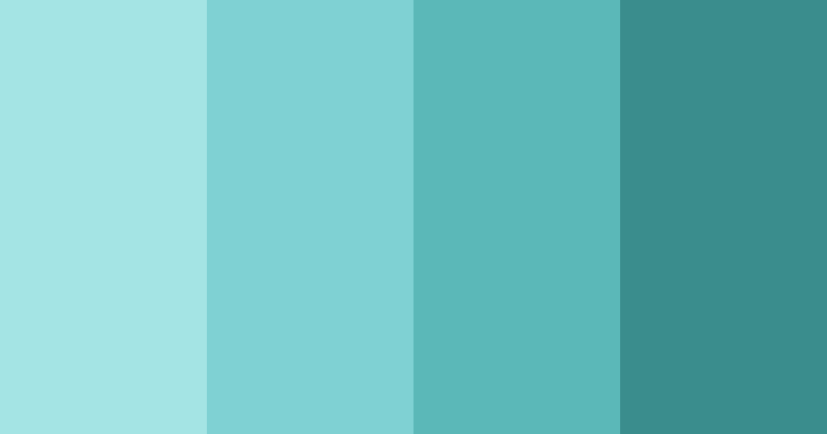 Download shades of teal color palette PNG image (landscape)