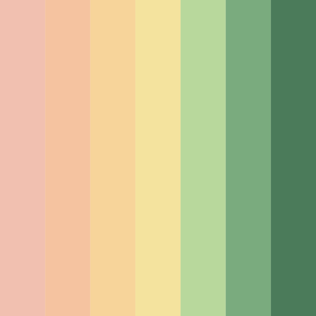 Download green garden color palette PNG image (square)