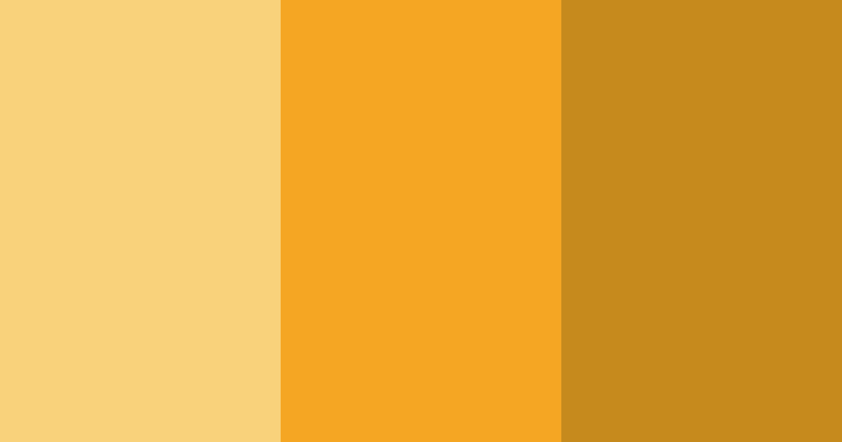 Download golden shades color palette PNG image (landscape)