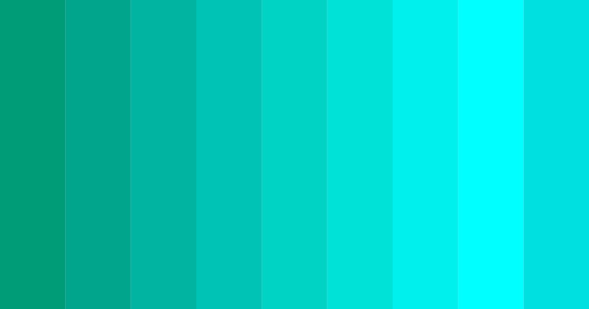 Download tropical teal oasis color palette PNG image (landscape)