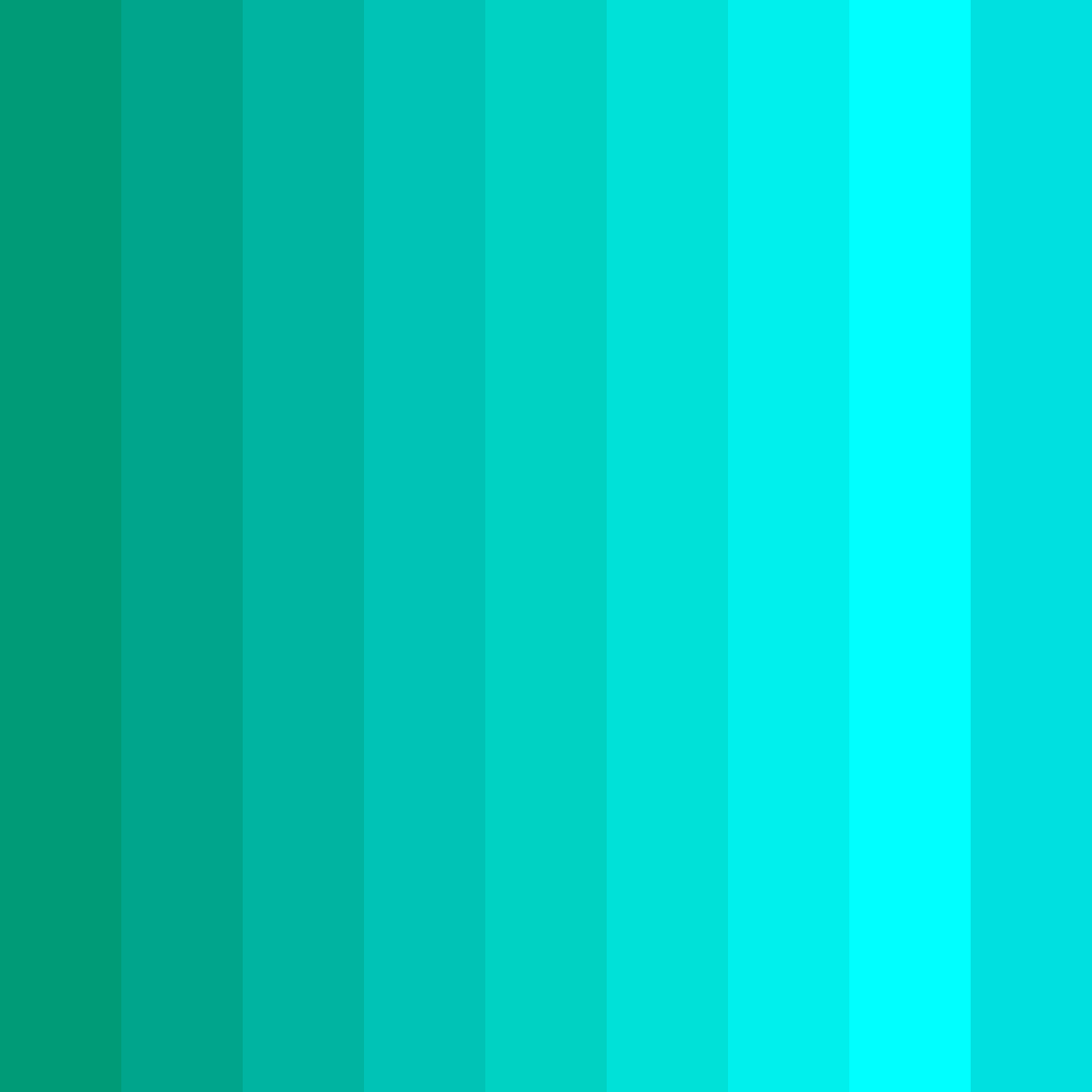 Download tropical teal oasis color palette PNG image (square)