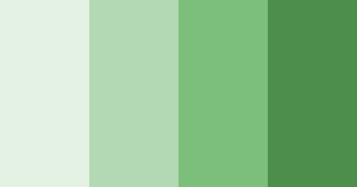 Download shades of green bamboo color palette PNG image (landscape)