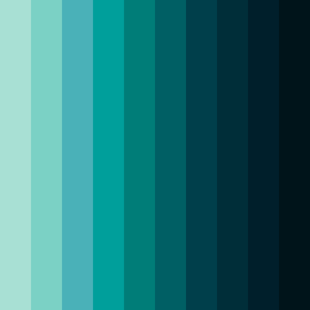 Download emerald depths color palette PNG image (square)