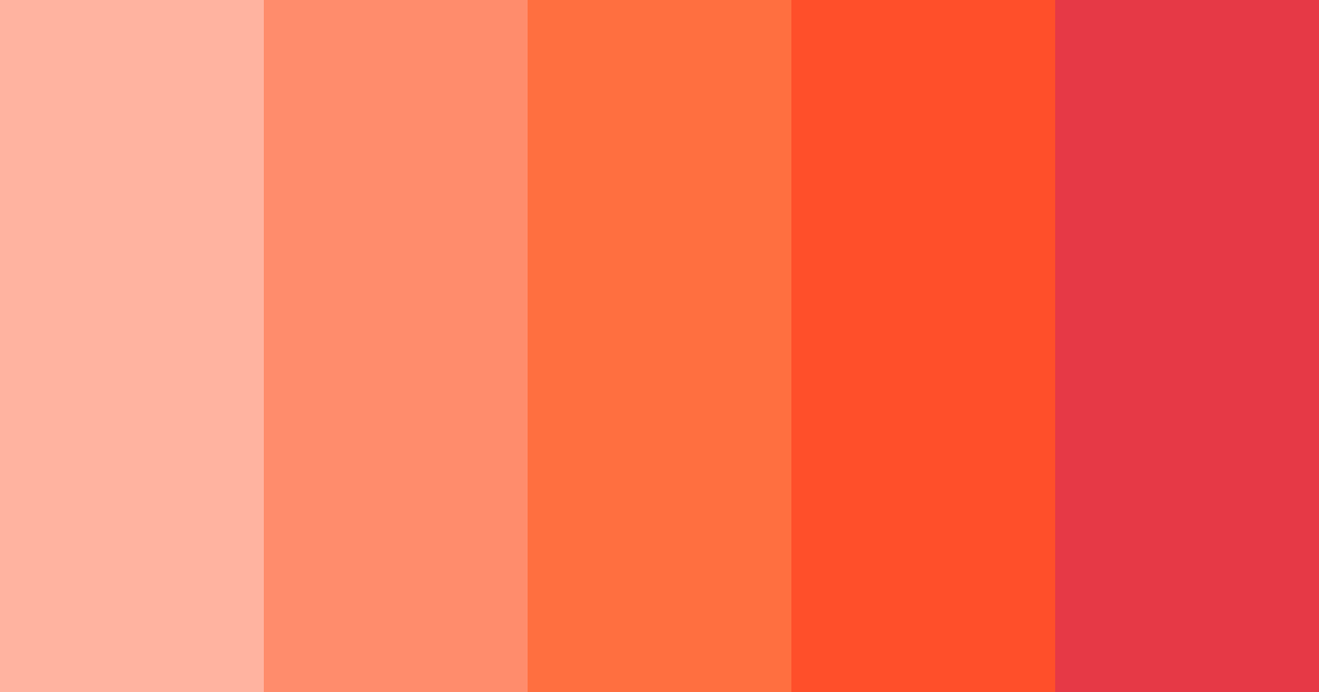 Download sunset melon delight color palette PNG image (landscape)