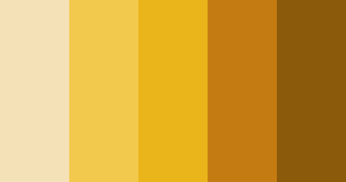 Download yellow shades color palette PNG image (landscape)