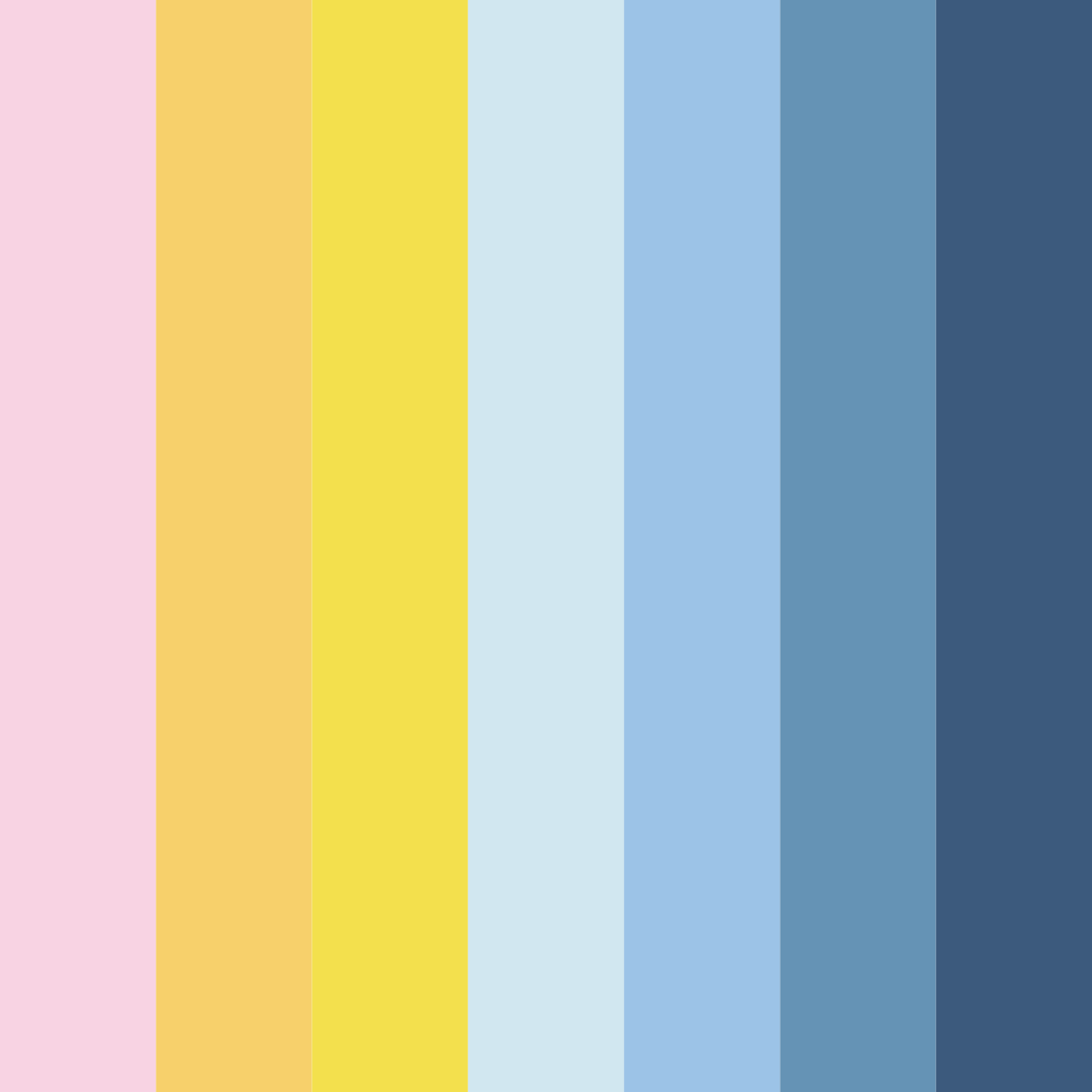 Download pink sunshine color palette PNG image (square)