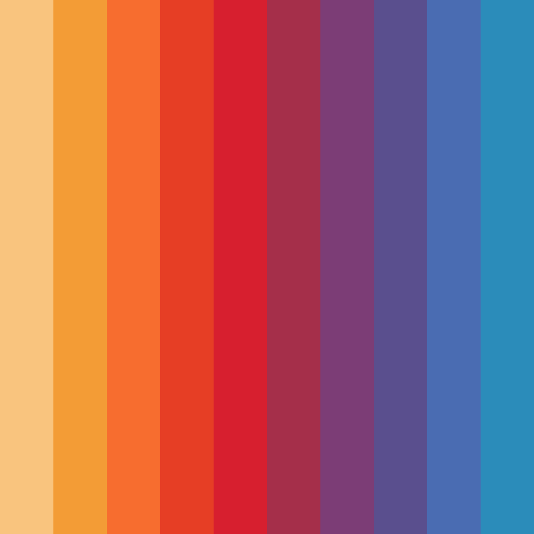 Download sunset orange color palette PNG image (square)